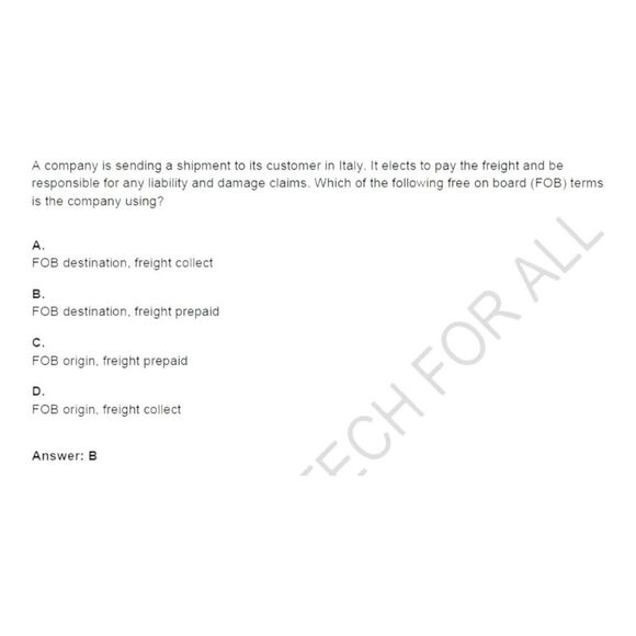 Printout CLTD Certified in Logistics Transportation and Distribution Exam - Picture 6 of 6